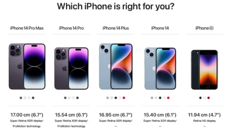 apple iphone plus vs other iphone models